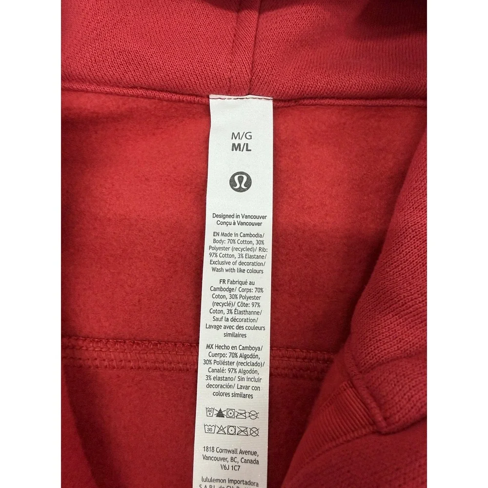 Lululemon x Tampa Bay Buccaneers Women's M/L Scuba Oversized Half-Zip Hoodie